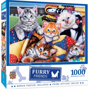 Master Pieces: Furry Friends - Cozy Kittens (1000) kattenpuzzel