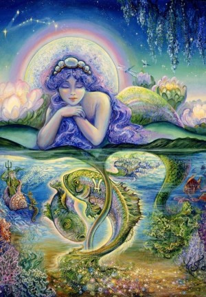 Grafika: Josephine Wall - Zodiac Sign Pisces (1000) verticale puzzel