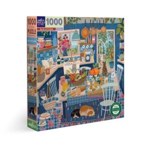 Eeboo: Blue Kitchen (1000) vierkante puzzel