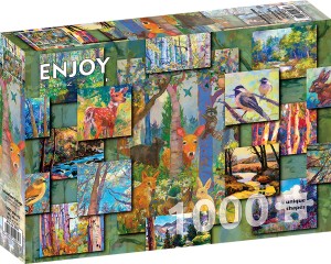 Enjoy: Woodland Collage (1000) legpuzzel