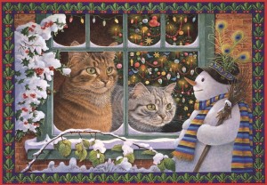 Grafika: Megatab and Mintaka and the Snowman (1000) kattenpuzzel