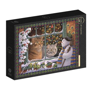 Grafika: Megatab and Mintaka and the Snowman (1000) kattenpuzzel