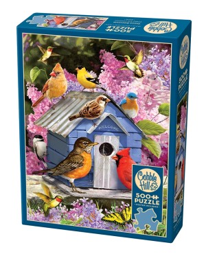 Cobble Hill: Spring Birdhouse (500XL) verticale puzzel