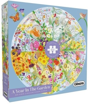 Gibsons: A Year in the Garden (500) ronde puzzel