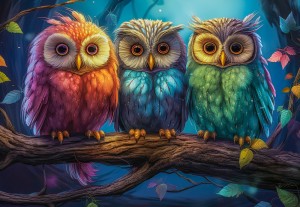 Castorland: Three Little Owls (1000) uilenpuzzel