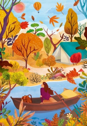 Pieces and Peace: Autumn Colours (1000) verticale puzzel