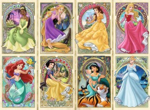 Ravensburger: Disney Art Nouveau Prinsessen (1000) disneypuzzel