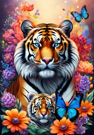 Alipson: Tigers - Maternal Love Collection (1000) verticale puzzel