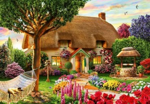 Bluebird: Thatched Cottage (1000) legpuzzel