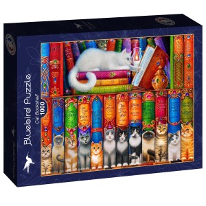 Bluebird: Cat Bookshelf (1000) kattenpuzzel