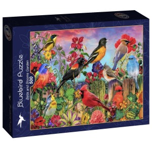 Bluebird: Birds and Blooms Garden (500) vogelpuzzel