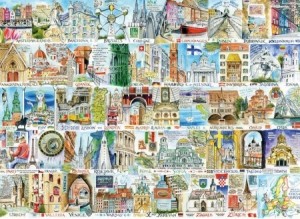 Gibsons: Sights and Sounds of Europe (1000) legpuzzel