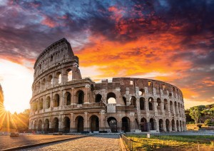 Art Puzzle: Sunset at the Colosseum (1000) legpuzzel