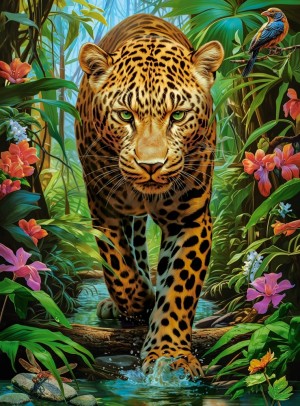 Castorland: Leopard in the Wild (200) verticale puzzel