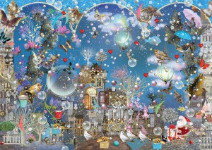 Schmidt: Ilona Reny - Blue Sky of Christmas (1000) kerstpuzzel