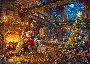 Schmidt: Thomas Kinkade - Santa's Workshop (1000) kerstpuzzel