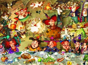 Grafika: Francois Ruyer - Witches Diner (2000) legpuzzel