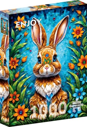 Enjoy: Garden Bunny (1000) verticale puzzel