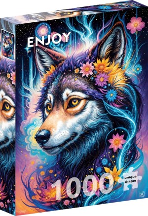 Enjoy: Magical Wolf Portrait (1000) verticale puzzel