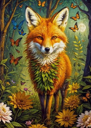 Enjoy: Enchanted Fox (1000) verticale puzzel