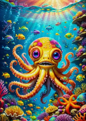 Enjoy: Cute Octopus (1000) verticale puzzel