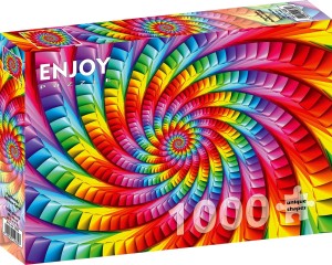 Enjoy: Psychedelic Rainbow Spiral (1000) legpuzzel