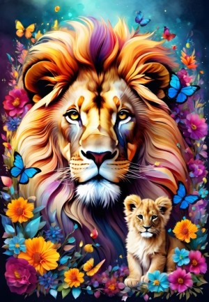 Alipson: Lions Maternal Love Collection (1000) verticale puzzel