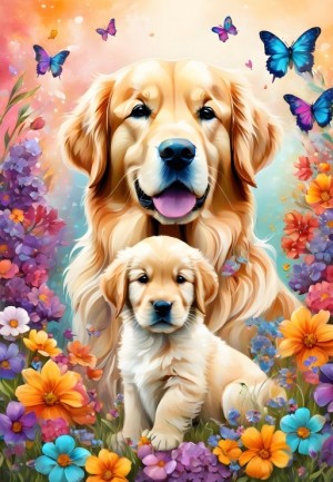 Alipson: Dogs Maternal Love Collection (1000) verticale puzzel