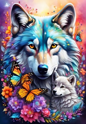 Alipson: Wolves Maternal Love Collection (1000) verticale puzzel