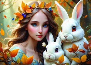 Alipson: Lady and Bunnies (500) legpuzzel