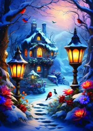 Alipson: Enchanted Wintery Scene (500) verticale puzzel