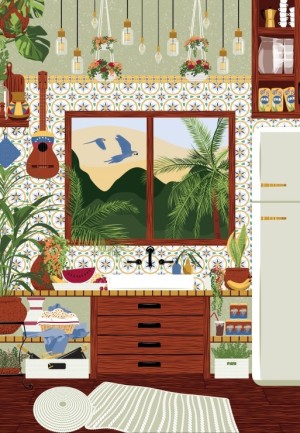 Pieces and Peace: Venezuelan Kitchen (1000) verticale puzzel