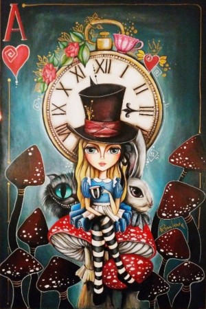 Magnolia: Tea Time with Alice (1000) verticale puzzel