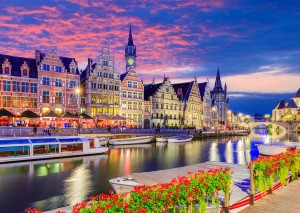 Enjoy: Ghent at Twilight (1000) legpuzzel