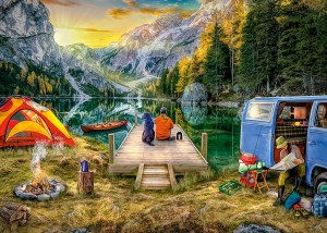 Ravensburger: Vakantie op de camping (1000) legpuzzel