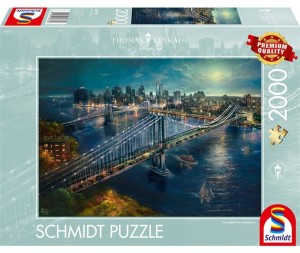 Schmidt: Thomas Kinkade - Moonlight over Manhattan (2000) legpuzzel