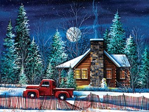 SunsOut: Night Watch Cabin (500XL) legpuzzel