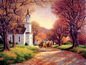 SunsOut: Road by the Church (500XL) legpuzzel