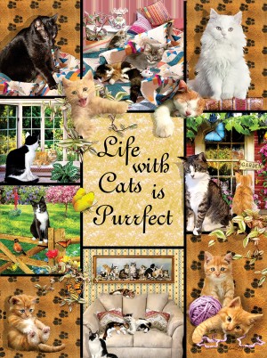 SunsOut: Cats Make Life Purr-fect (1000) verticale puzzel