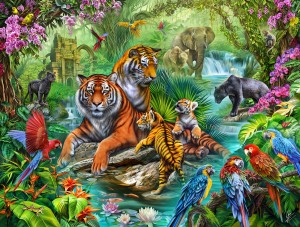 SunsOut: Tiger Jungle (500XL) legpuzzel