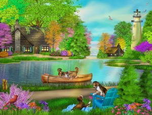 SunsOut: By the Shore (500XL) legpuzzel