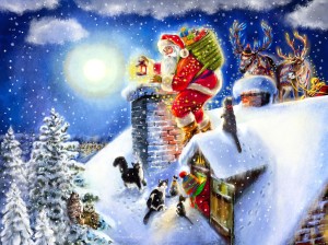 SunsOut: Santa on the Roof (1000) kerstpuzzel