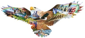 SunsOut: As the Eagle Flies (600XL) shaped puzzel