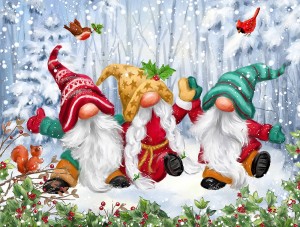 SunsOut: Three Winter Gnomes (300XXL) winterpuzzel