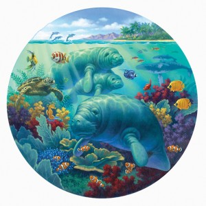 SunsOut: Manatee Beach (500) ronde puzzel