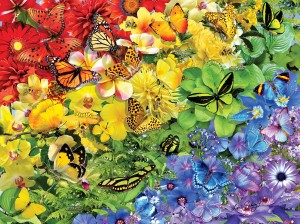 SunsOut: Rainbow Butterflies (1000) legpuzzel