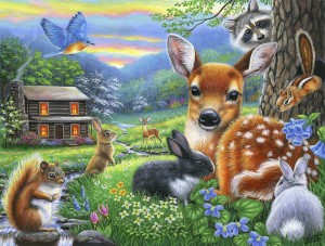 SunsOut: Spring at the Cabin (500XL) lentepuzzel