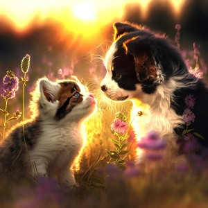 SunsOut: Cats and Dogs (500XL) vierkante puzzel