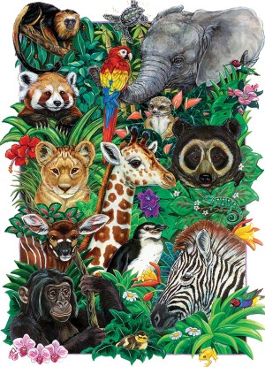 Cobble Hill: Safari Babies (350XL) Family puzzel