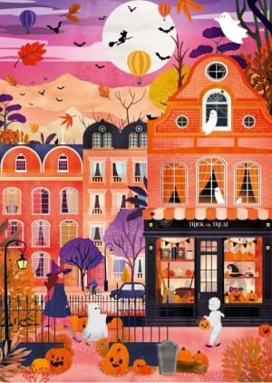 Pieces and Peace: Trick or Treat (1000) verticale puzzel